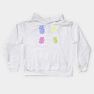 Danish Pastel Aesthetic Matisse Inspired Cut Outs Kids Hoodie